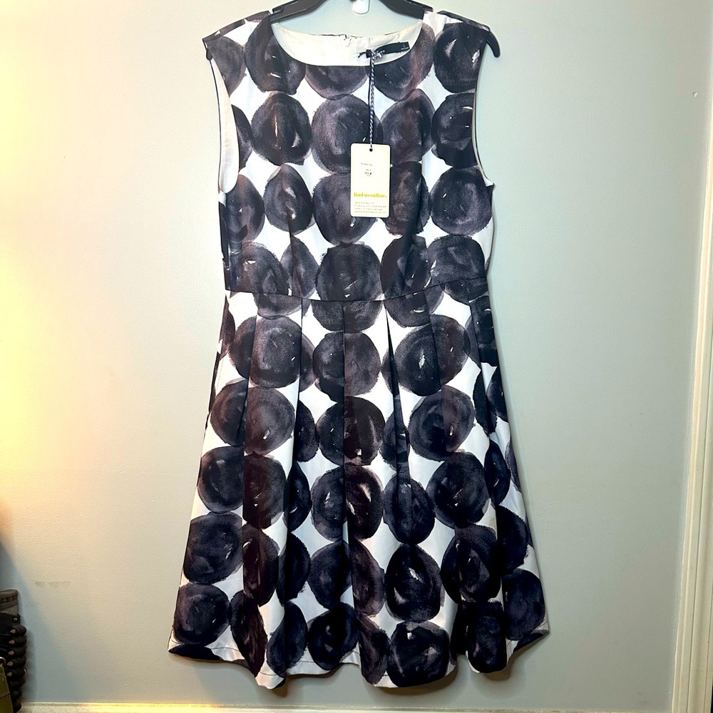 Dear Creatures Black and White Polka Dot Dress